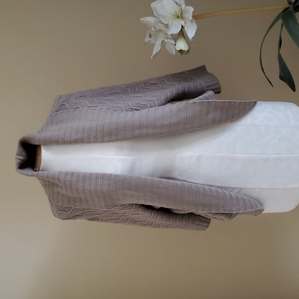 Ambiance Apparel Beige Open Cardigan